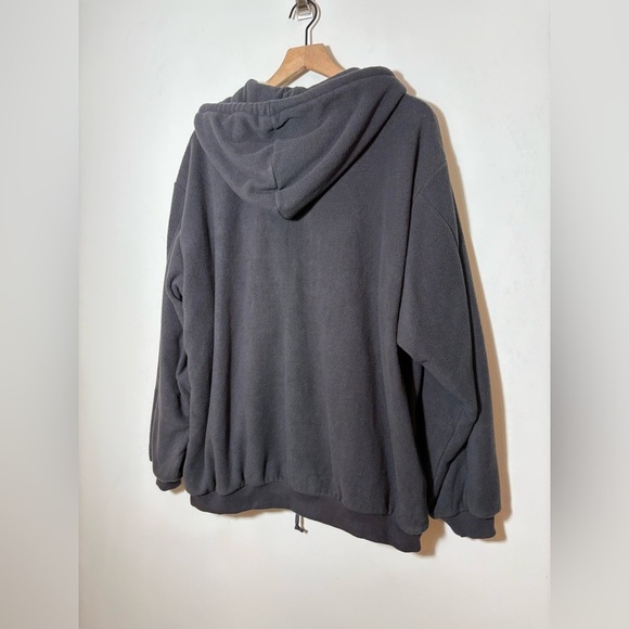 SKIMS Lounge FLEECE OVERSIZED HOODIE Zip Up Jacket S Storm BLACK - Picture 9 of 13